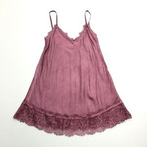 Vtg Scandal Camisole Women S Wine Lace Tank Top Italy Coquette Festival Boho Y2K